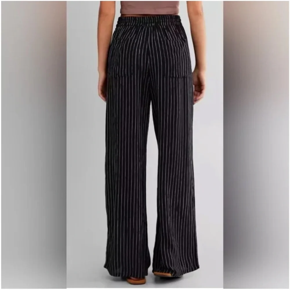 Billabong Wandering Heart Wide Leg Striped Pants Women's Size S - Picture 2 of 7